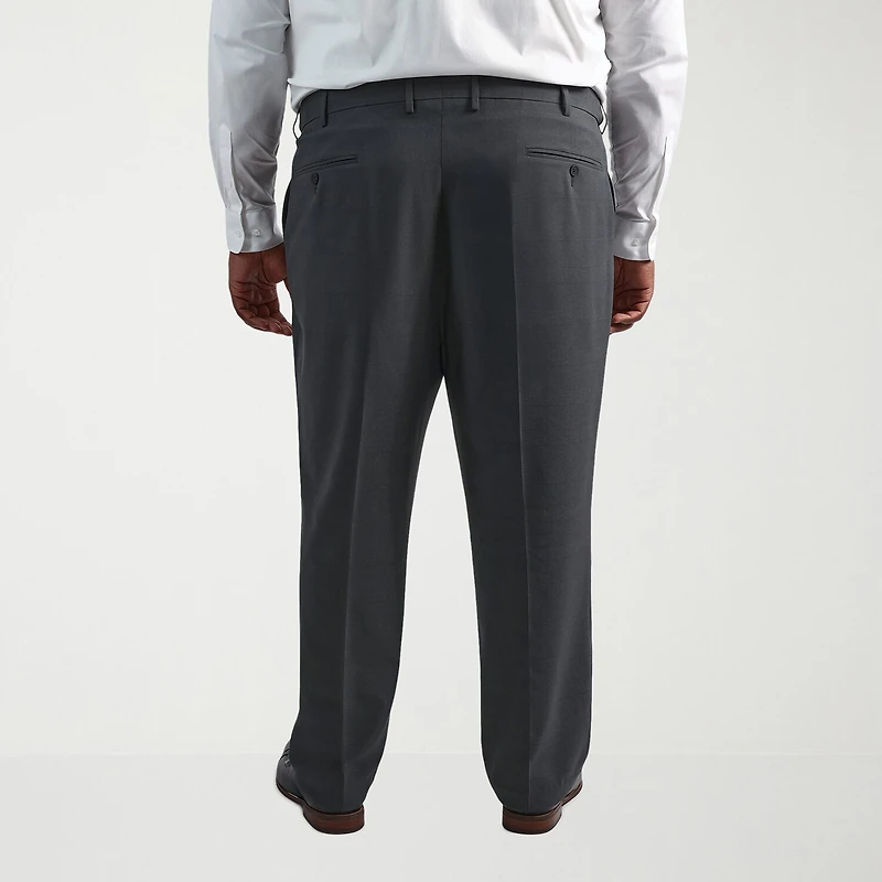 Haggar JMH Mens Classic Fit Big and Tall Dress Flat Front Pant