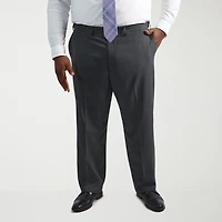 Haggar JMH Mens Classic Fit Big and Tall Dress Flat Front Pant