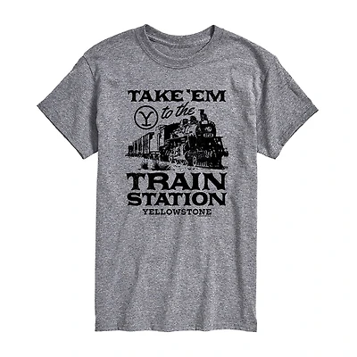 Mens Crew Neck Short Sleeve Regular Fit Big and Tall Graphic T-Shirt