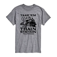 Mens Crew Neck Short Sleeve Regular Fit Big and Tall Graphic T-Shirt