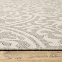 Covington Home Pamplona Damask Flatweave Indoor Outdoor Rectangular Area Rug