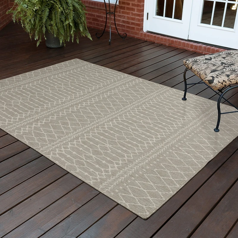Covington Home Pamplona Tribal Lines Indoor Outdoor Rectangular Area Rug