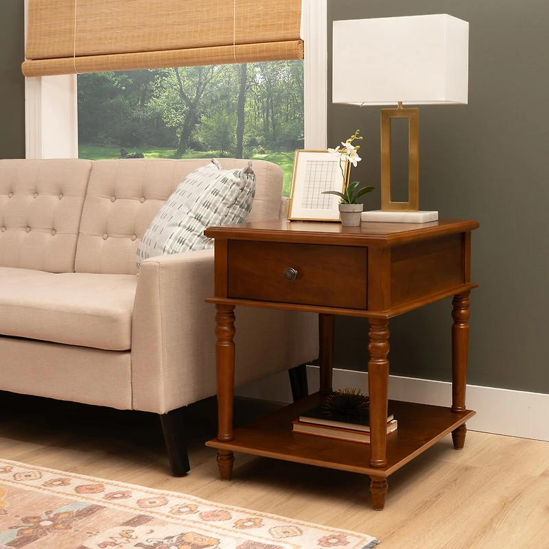 Linon Percy Living Room Collection 1-Drawer End Table