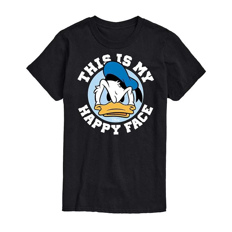 Mens Crew Neck Short Sleeve Regular Fit Donald Duck Big and Tall Graphic T-Shirt