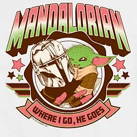 Mandalorian Mens Crew Neck Short Sleeve Regular Fit Star Wars Big and Tall Graphic T-Shirt