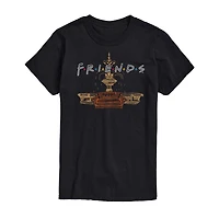 Mens Crew Neck Short Sleeve Regular Fit Friends Big and Tall Graphic T-Shirt