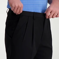 Haggar Cool Right Performance Flex Mens Classic Fit Pleated Pant