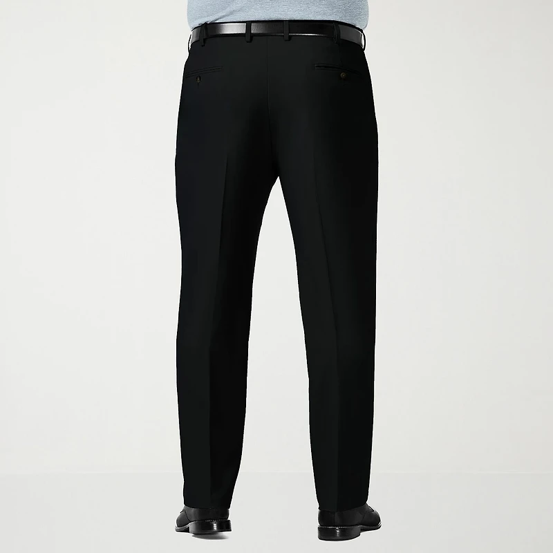 Haggar Premium Comfort Expandable Waist Mens Classic Fit Big and Tall Dress Flat Front Pant