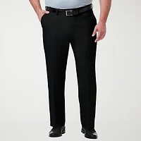 Haggar Premium Comfort Expandable Waist Mens Classic Fit Big and Tall Dress Flat Front Pant