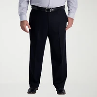 Haggar Iron Free Premium Khaki Mens Classic Fit Big and Tall Flat Front Pant