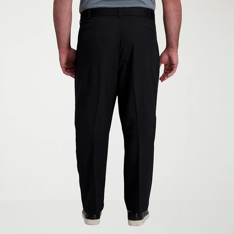 Haggar Cool Right Performance Flex Mens Classic Fit Big and Tall Pleated Pant