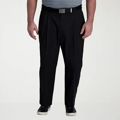 Haggar Cool Right Performance Flex Mens Classic Fit Big and Tall Pleated Pant