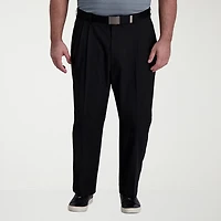 Haggar Cool Right Performance Flex Mens Classic Fit Big and Tall Pleated Pant