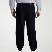 Haggar Iron Free Premium Khaki Mens Classic Fit Big and Tall Pleated Pant