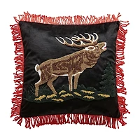 Makers Collective Camp Wandawega Elk Needle-Punched Square Throw Pillow