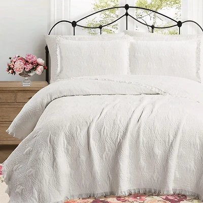 JUNK GYPSY She Talks To Angels Cotton Embroidered Quilt Set