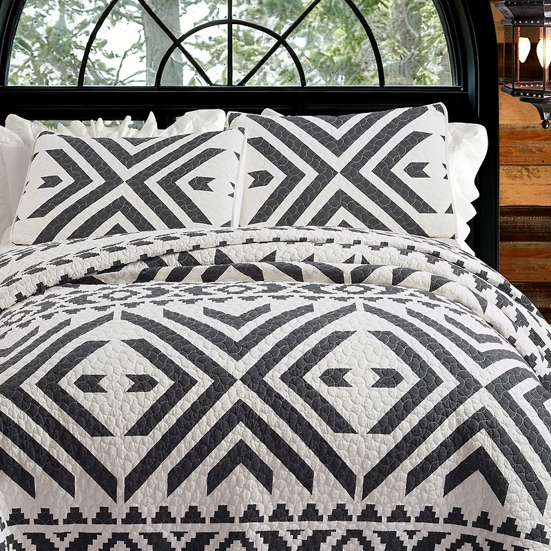 JUNK GYPSY Queen Ranch Cotton Reversible Quilt Set