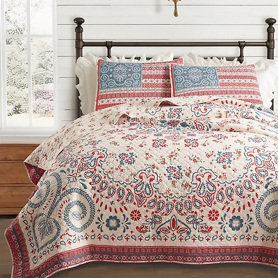 JUNK GYPSY Boho Americana Cotton Reversible Quilt Set