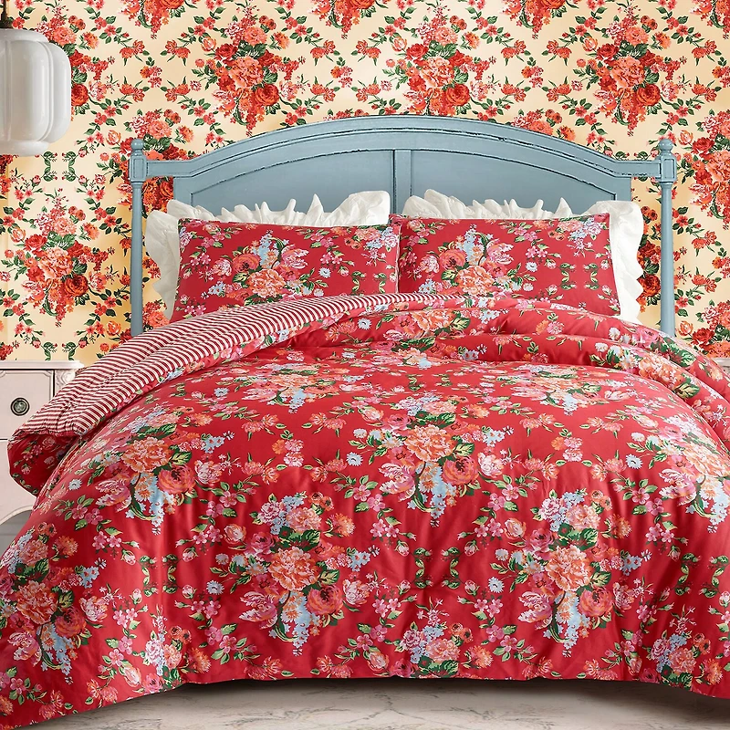 JUNK GYPSY Garden Society  Sateen Reversible Comforter Set