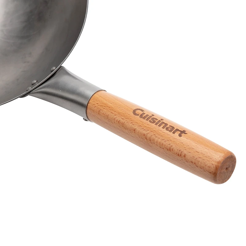 Cuisinart Outdoors Carbon Steel Hammered 12" Round Wok