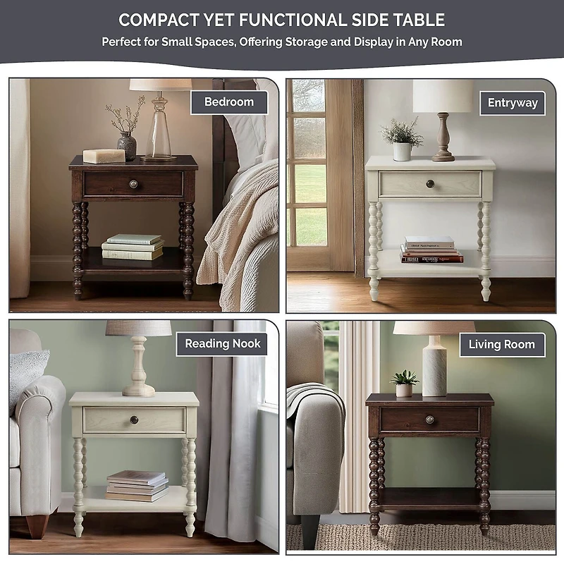Madison Park Signature Beckett Bedroom Collection 1-Drawer Nightstand