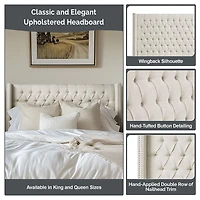 Madison Park Baldwin Queen Upholstered Tufted  Headboard