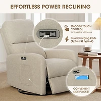 INK+IVY Curved Slope-Arm Recliner