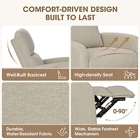 INK+IVY Curved Slope-Arm Recliner