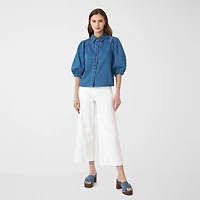 RM Rebecca Minkoff Womens Mid Rise Wide Leg Jean