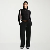 Nike Womens Drawstring Waist Lightweight Moisture Wicking Straight Low Rise Regular Fit Sweatpant