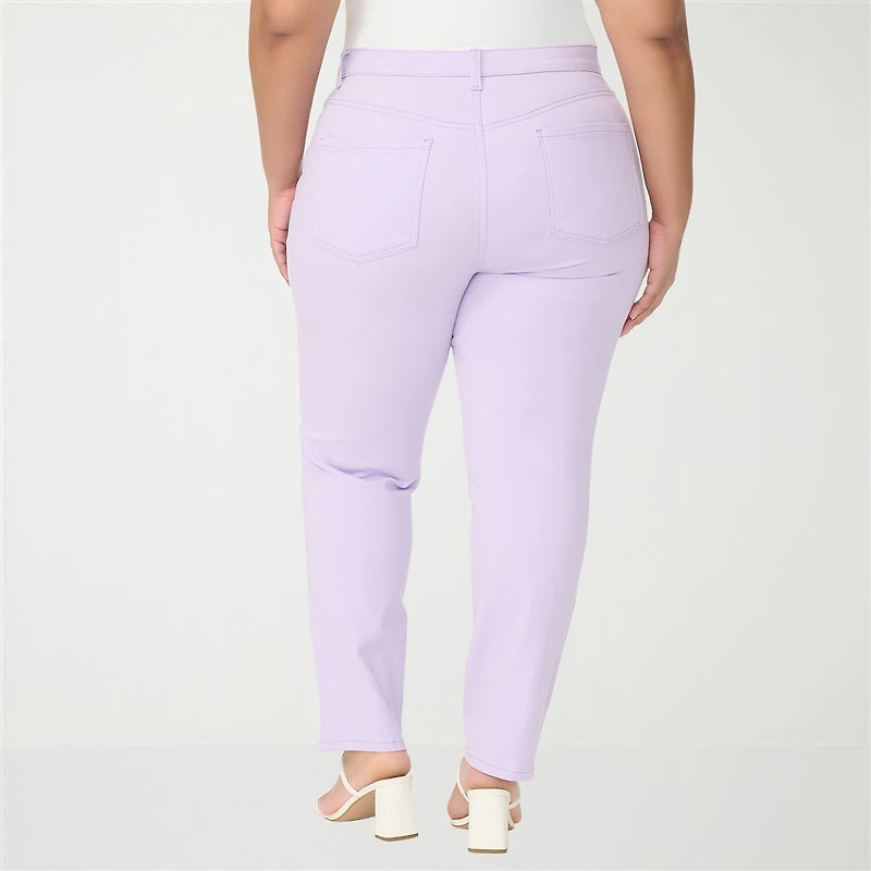 Gloria Vanderbilt Amanda Womens Plus High Rise Stretch Fabric Tapered Leg Jean