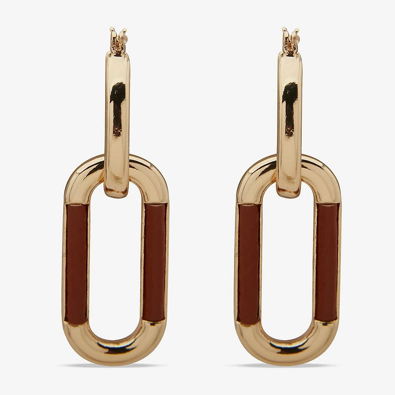 Worthington Womens 31.4mm Hoop Earrings
