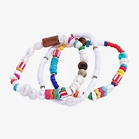 Bijoux Bar Womens 3-pc. Beaded Bracelet Set