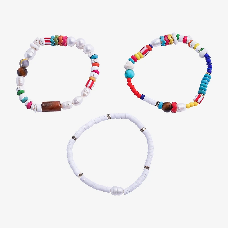Bijoux Bar Womens 3-pc. Beaded Bracelet Set