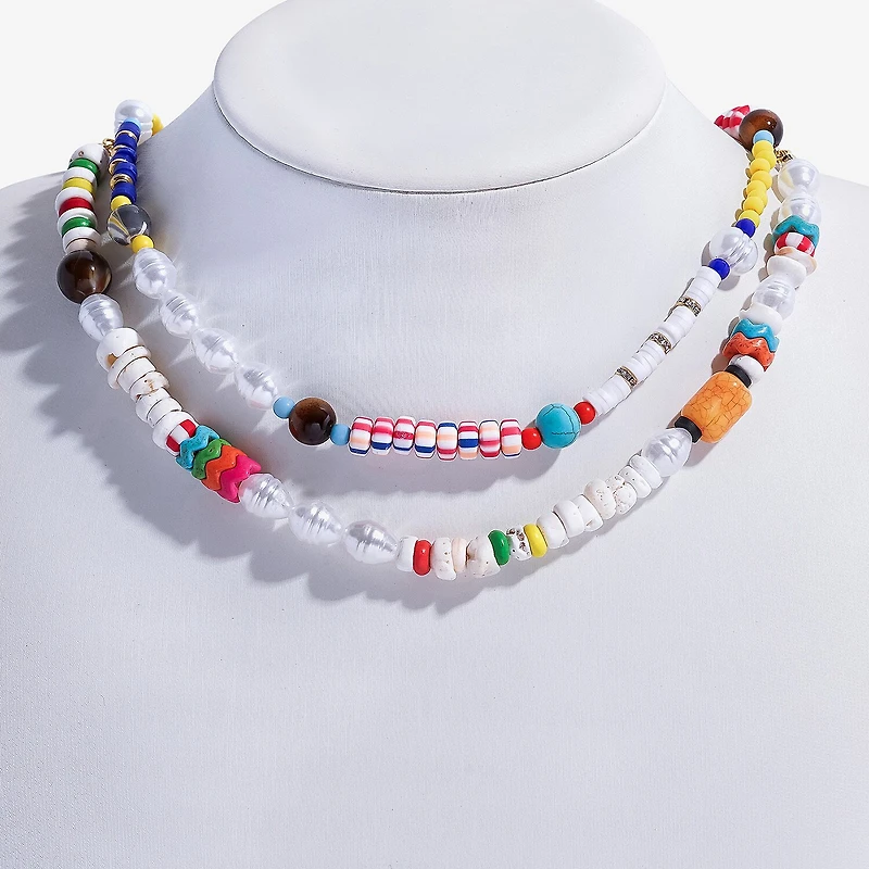 Bijoux Bar Womens 16 Inch Beaded Necklace