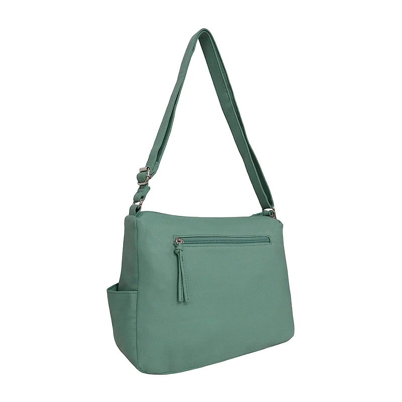 Bueno of California Double Zip Medium Crossbody Bag
