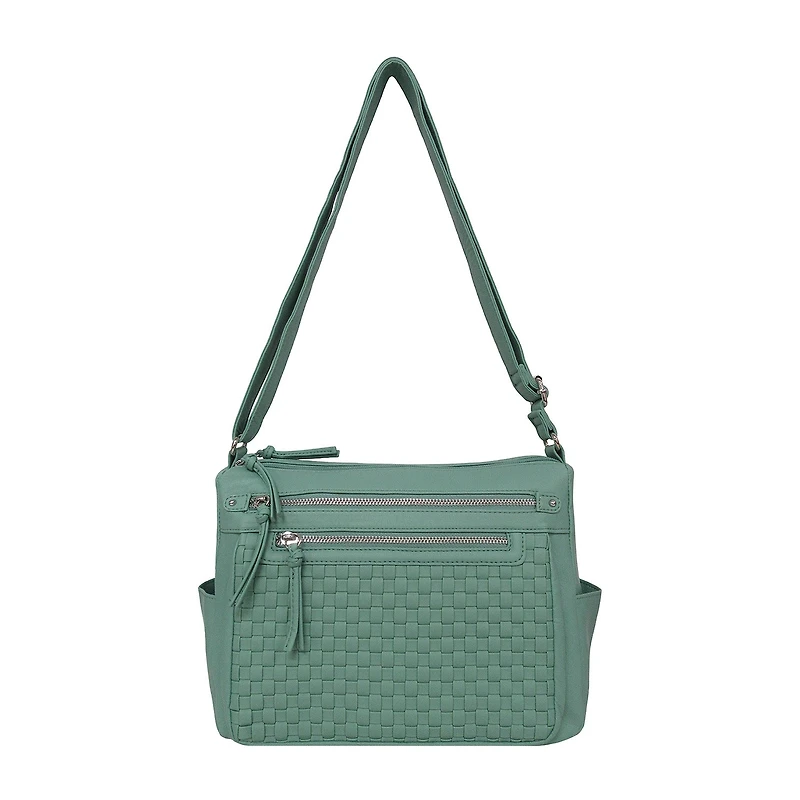 Bueno of California Double Zip Medium Crossbody Bag