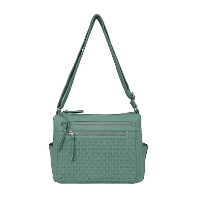Bueno of California Double Zip Medium Crossbody Bag