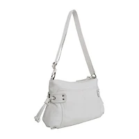 Bueno of California Pebble Washed Zip Front Crossbody Bag