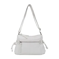 Bueno of California Pebble Washed Zip Front Crossbody Bag