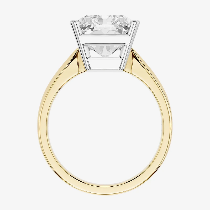(F / Vs2) Womens 8 Ct.T.W. Lab Grown White Diamond 14K Gold Rectangular Solitaire Engagement Ring