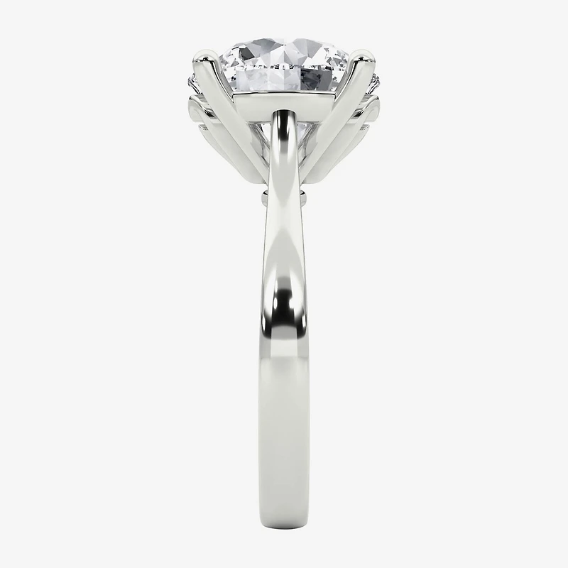 Grown Gorgeous (F / Vs2) Womens 5 5/8 Ct. T.W. Lab White Diamond Platinum Round Solitaire Engagement Ring