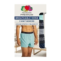 Fruit of the Loom Breathable Mens 3 Pack Boxers Pi3bp540