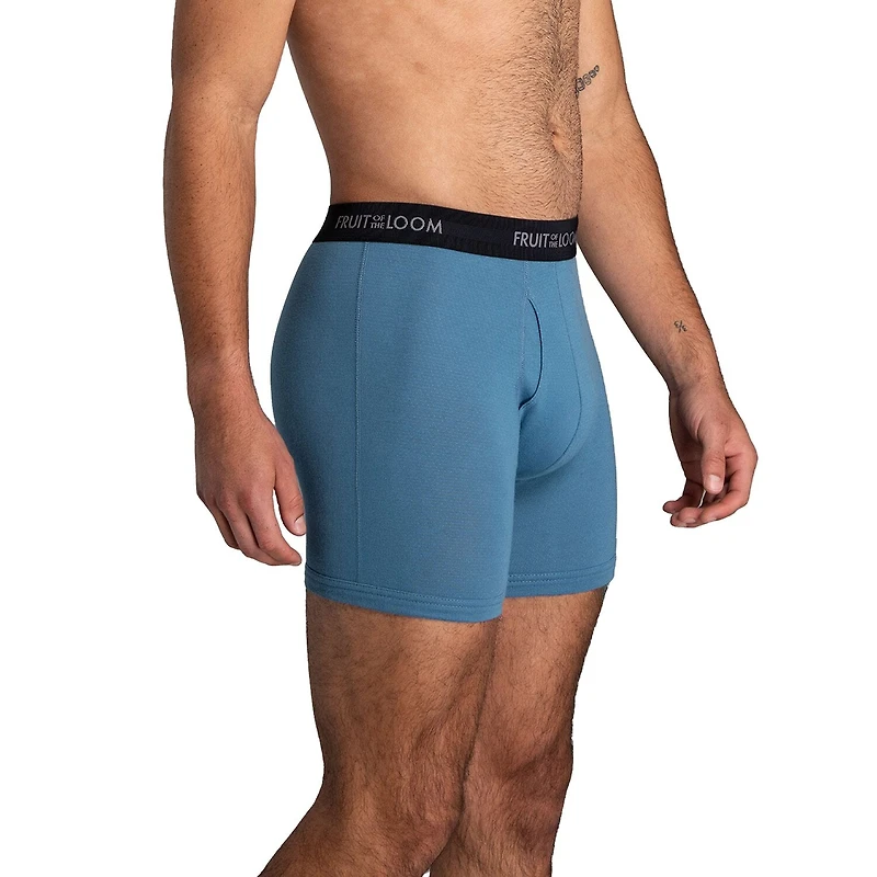 Fruit of the Loom Breathable Mens 3 Pack Boxer Briefs Pi3bp76c