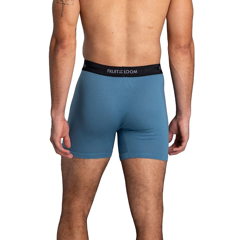 Fruit of the Loom Breathable Mens 3 Pack Boxer Briefs Pi3bp76c