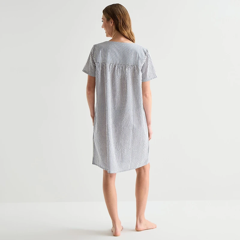 Adonna Womens Short Sleeve Mid Length Robe