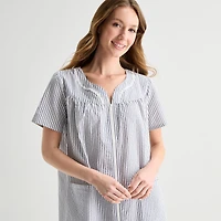 Adonna Womens Short Sleeve Mid Length Robe