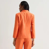 Black Label by Evan-Picone Linen Womens Classic Fit Suit Jacket