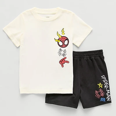 Disney Collection Little & Big Kid Boys Marvel Spiderman 2-pc. Short Set
