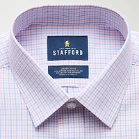 Stafford Smart Tech Mens Regular Fit Stretch Fabric Wrinkle Free Long Sleeve Dress Shirt
